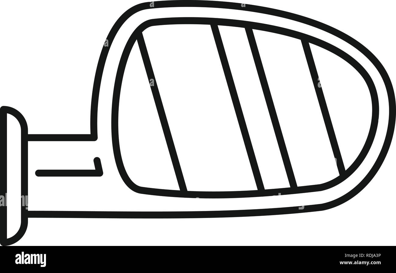 Auto Außenspiegel Symbol. Übersicht Auto Außenspiegel vektor