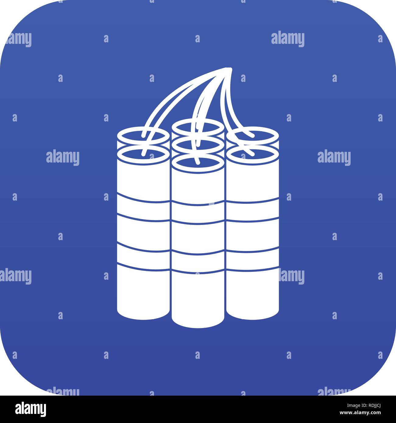 Dynamite Sticks Symbol digital Blau Stock Vektor