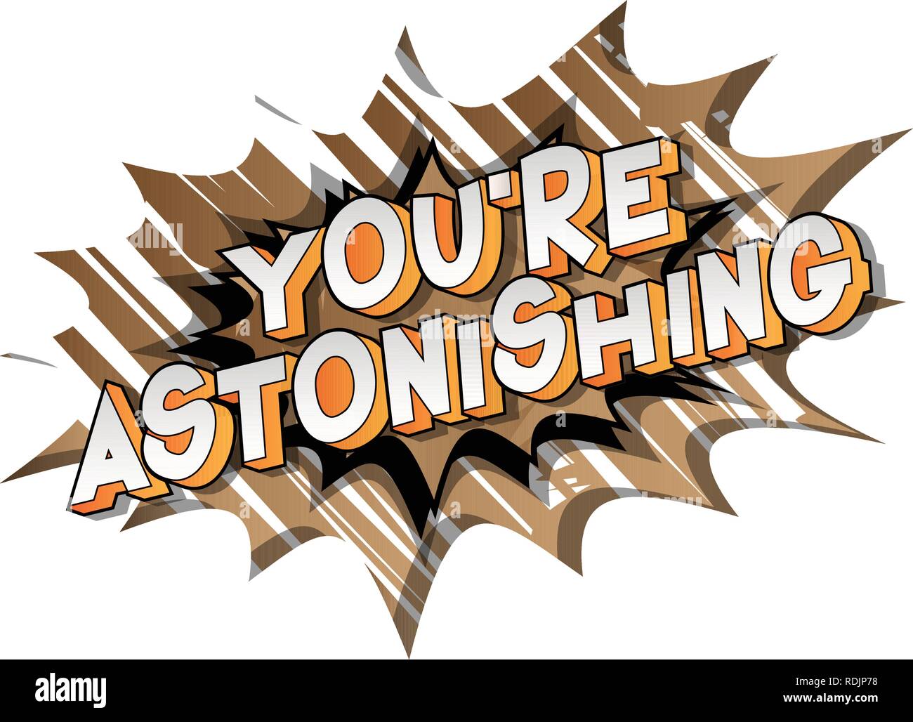 Sie sind erstaunlich - Vektor illustrierte Comic Stil Phrase auf abstrakten Hintergrund. Stock Vektor