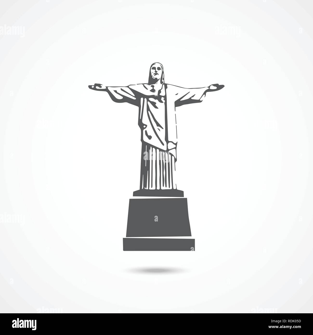 Statue von Jesus Christus in Rio de Janeiro Stock Vektor