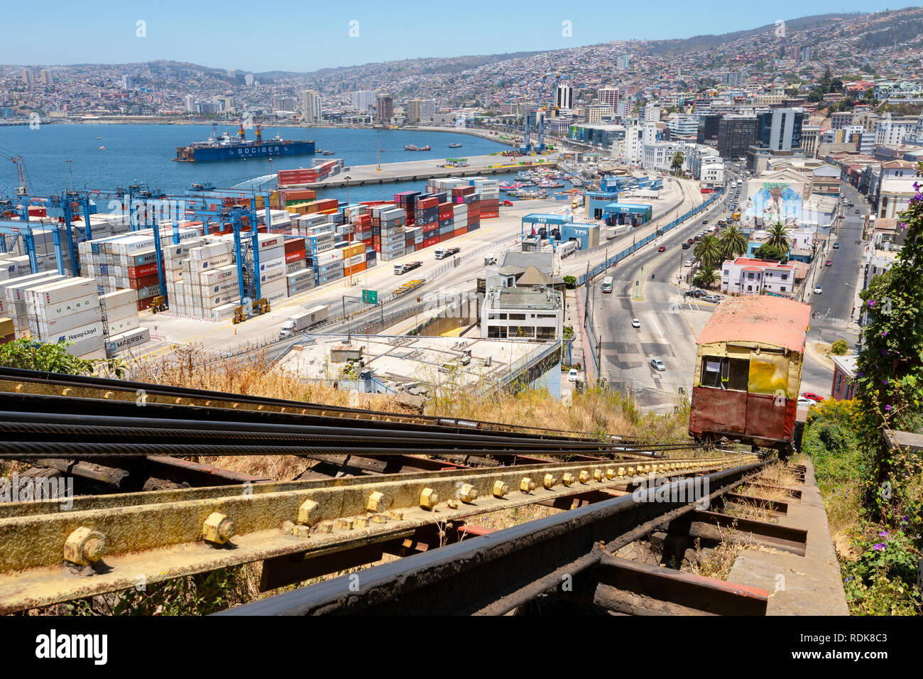Ascensor Artilleria, Valparaiso, Chile. Stockfoto