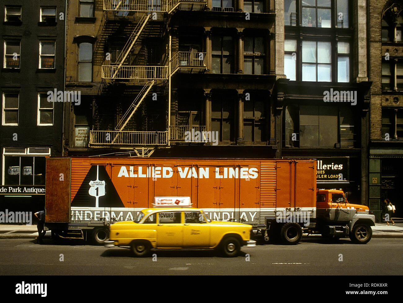 Allied Truckinh Halb amerikanischer Truck in New York USA 1977 Stockfoto