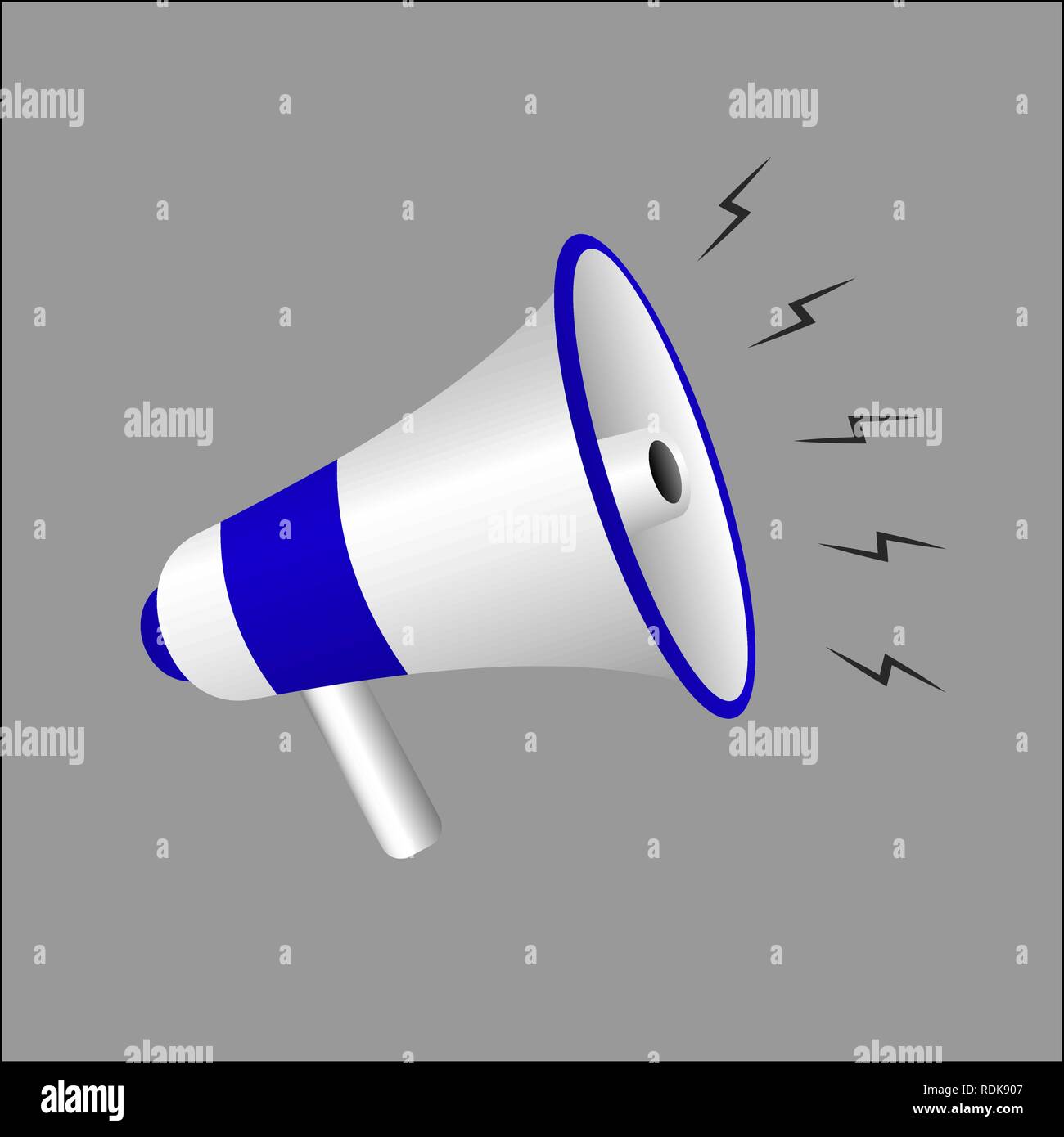 Megaphon isoliert auf weißem Hintergrund. Vector Illustration Stock Vektor