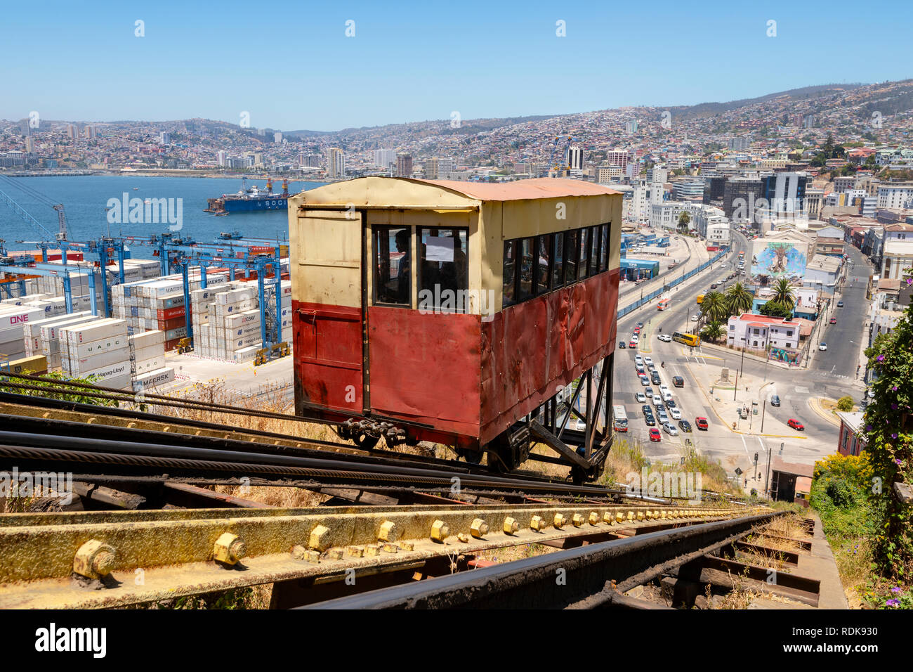 Ascensor Artilleria, Valparaiso, Chile. Stockfoto