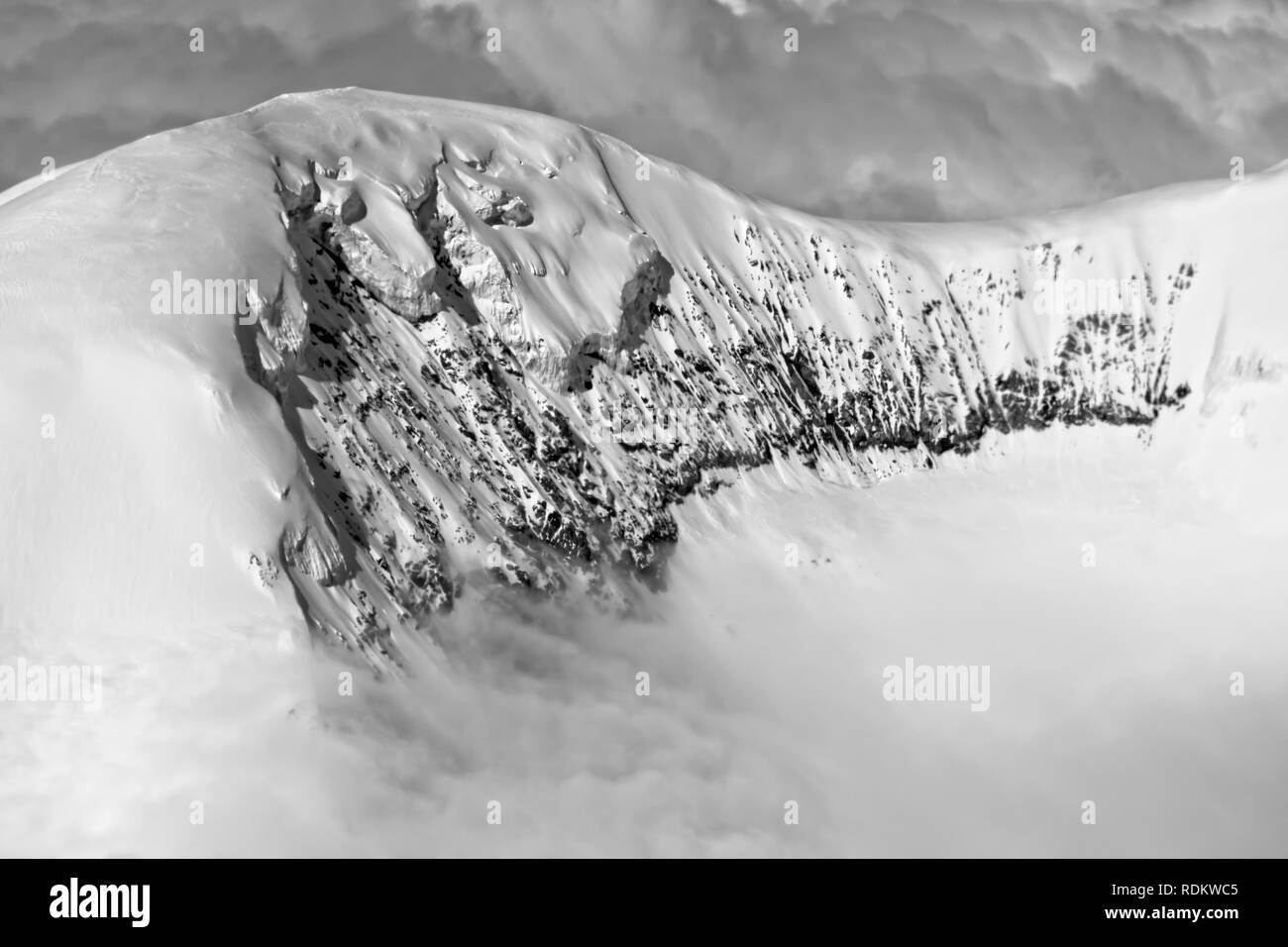 Ein Rundflüge Tour ist eine der schönsten Möglichkeiten, Mount McKinley, Alaska Range, und die umliegenden Gletscher, Denali National Park Stockfoto