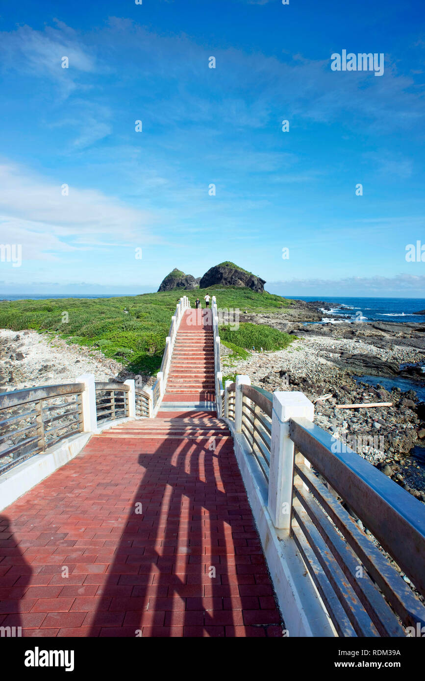 Sanxiantai Dragon Bridge in Taitung, Taiwan. Sanxiantai bedeutet Plattform der drei Unsterblichen. Stockfoto