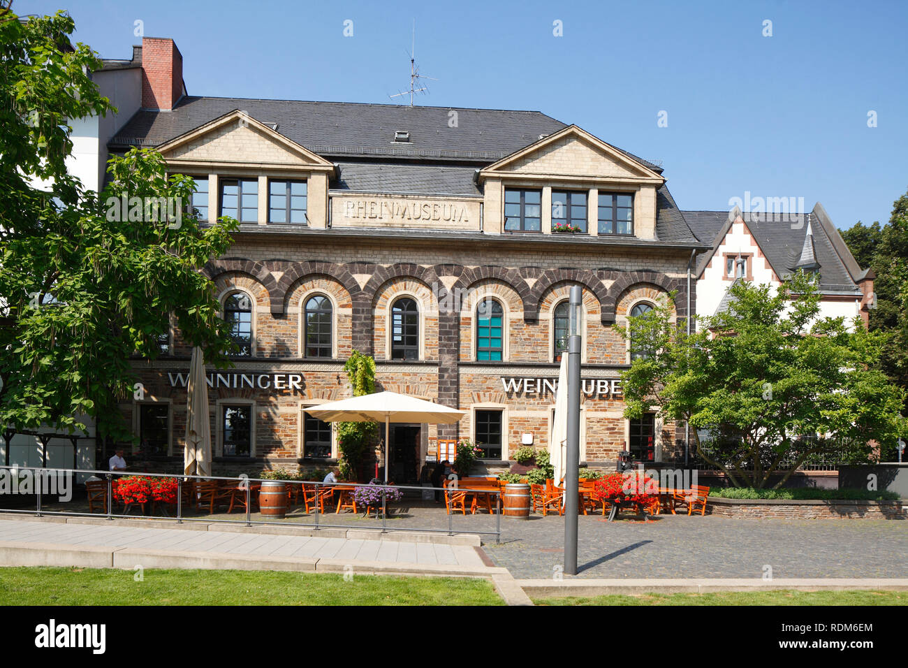 Ehemalige Rhein Museum am Konrad-Adenauer-Ufer, Koblenz, Rheinland-Pfalz, Deutschland Ich bin ehemaliges Rheinmuseum Konrad-Adenauer-Ufer, Koblenz, Rheinl Stockfoto