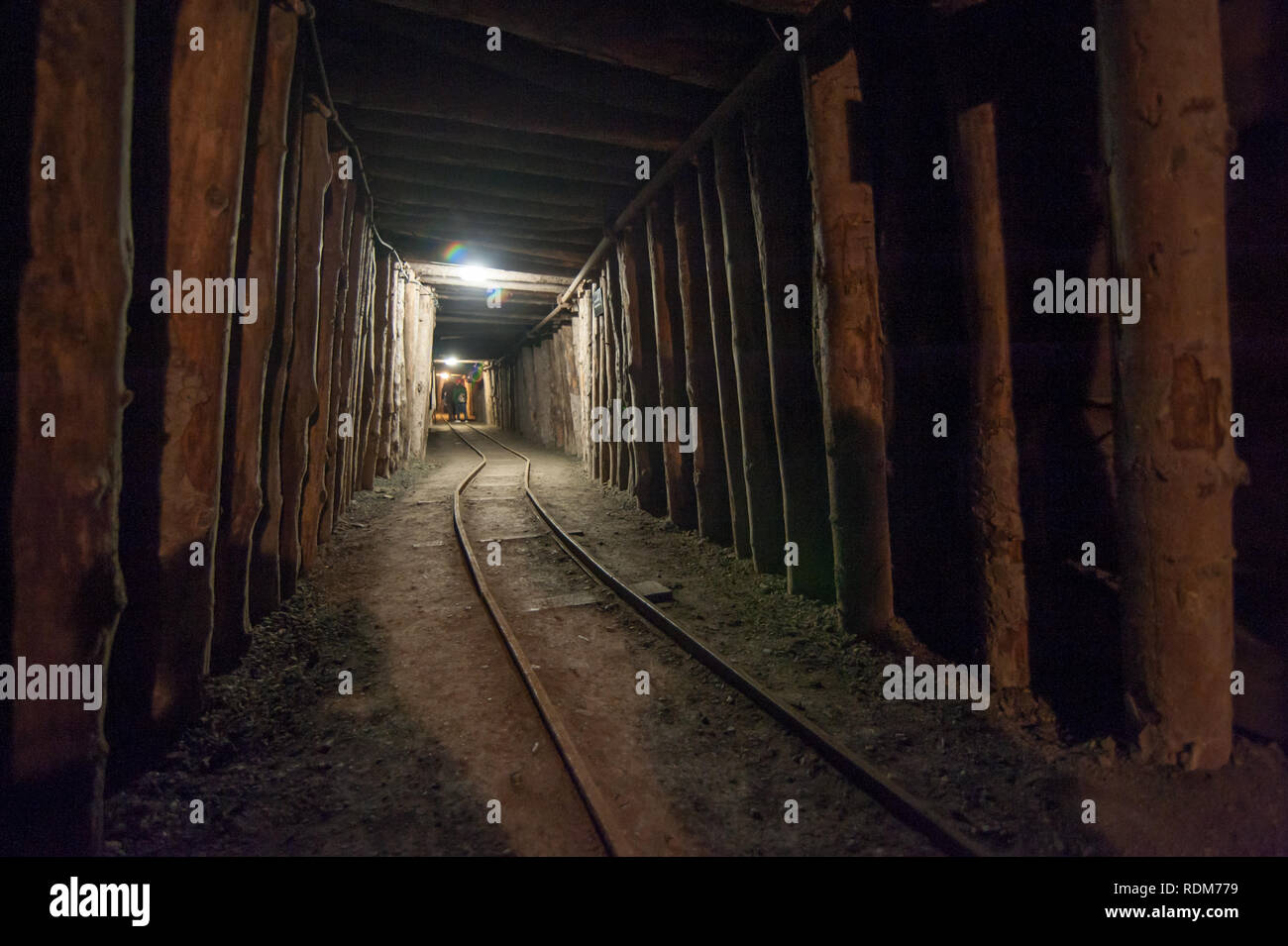 Quecksilber Bergwerk unter dem Schutz der UNESCO in Idrija, Slowenien Stockfoto