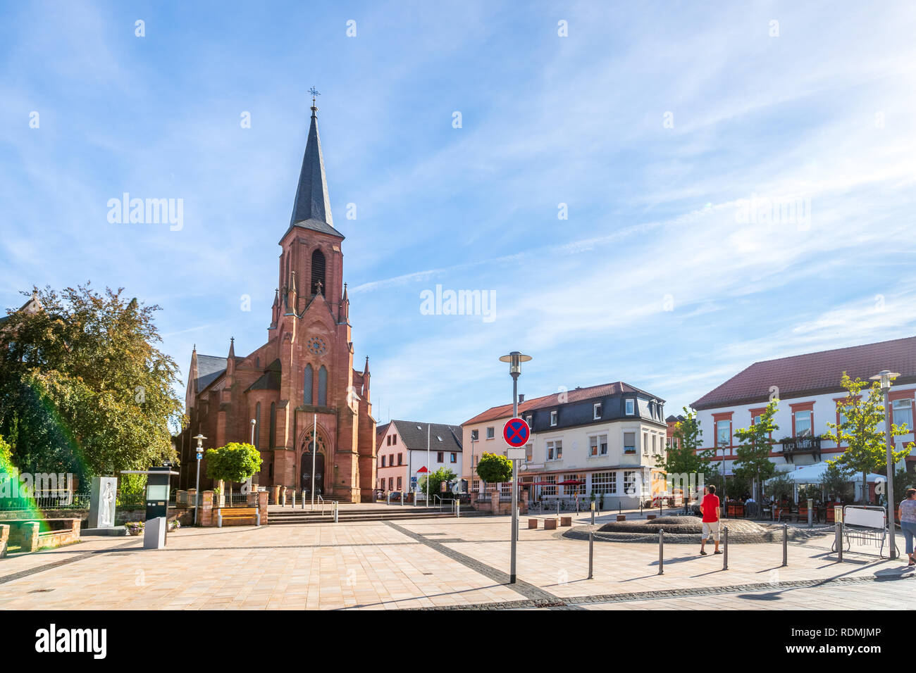 Kirche, Bad Bergzabern, Deutschland Stockfoto