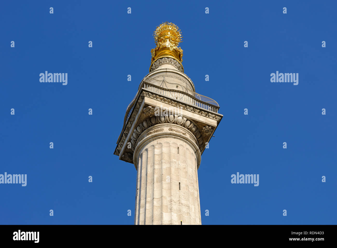 Denkmal für den großen Brand von London, England, Vereinigtes Königreich Stockfoto