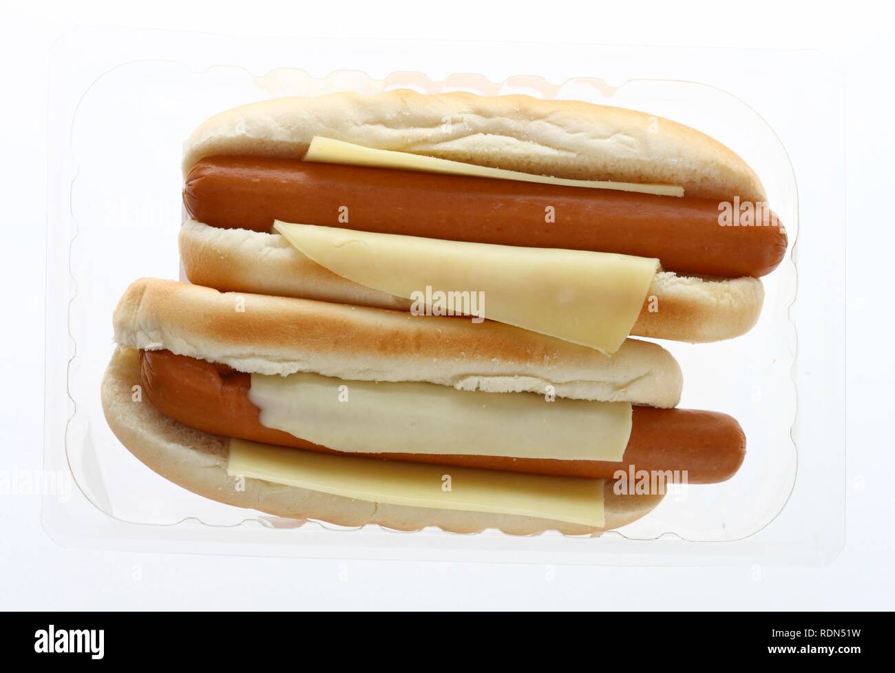 Hot Dogs, vorbereitete Mahlzeit Stockfoto
