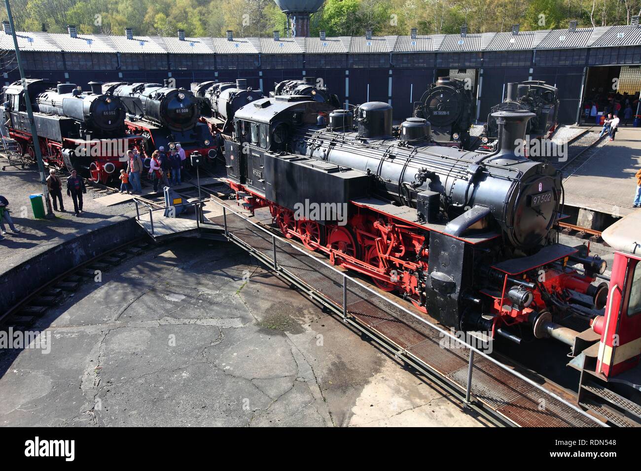 Dampflokomotive Festival, Eisenbahnmuseum, Dahlhausen, Bochum, Nordrhein-Westfalen Stockfoto