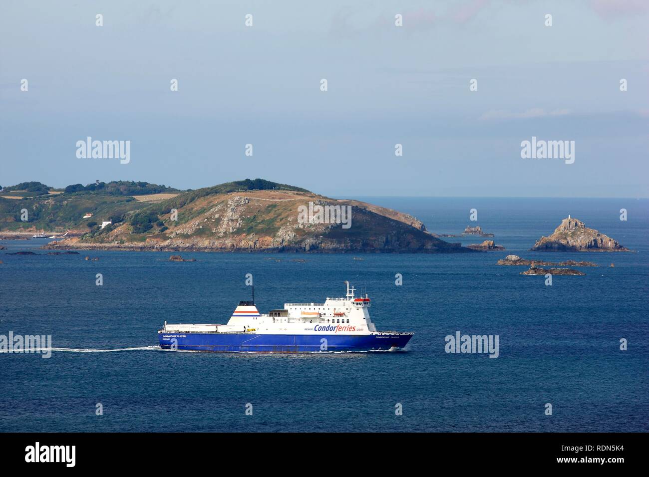 Fähre, Herm Insel, gegenüber von Guernsey, Kanalinseln, Europa Stockfoto