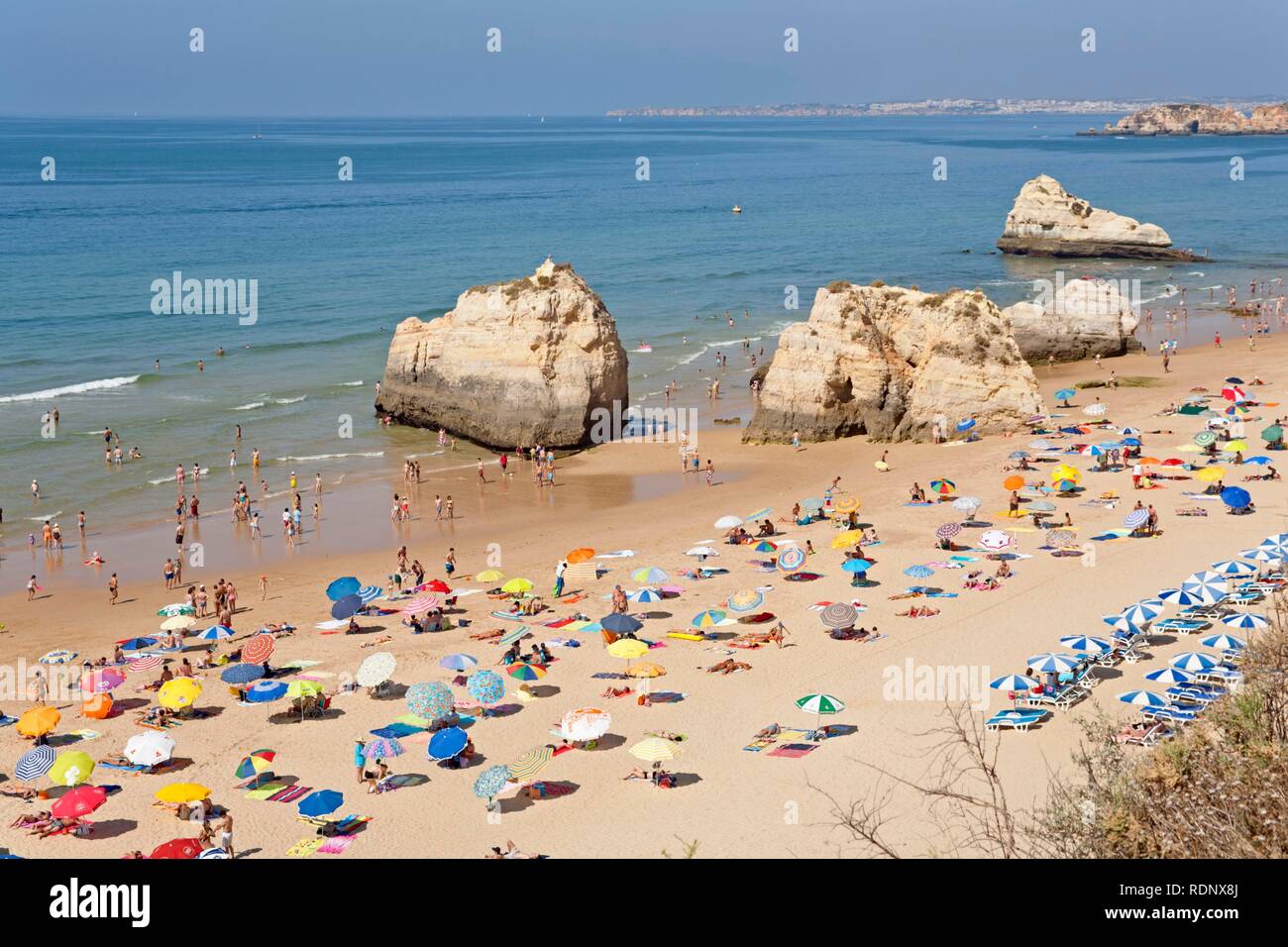 Strand von Praia da Rocha, Algarve, Portugal, Europa Stockfoto
