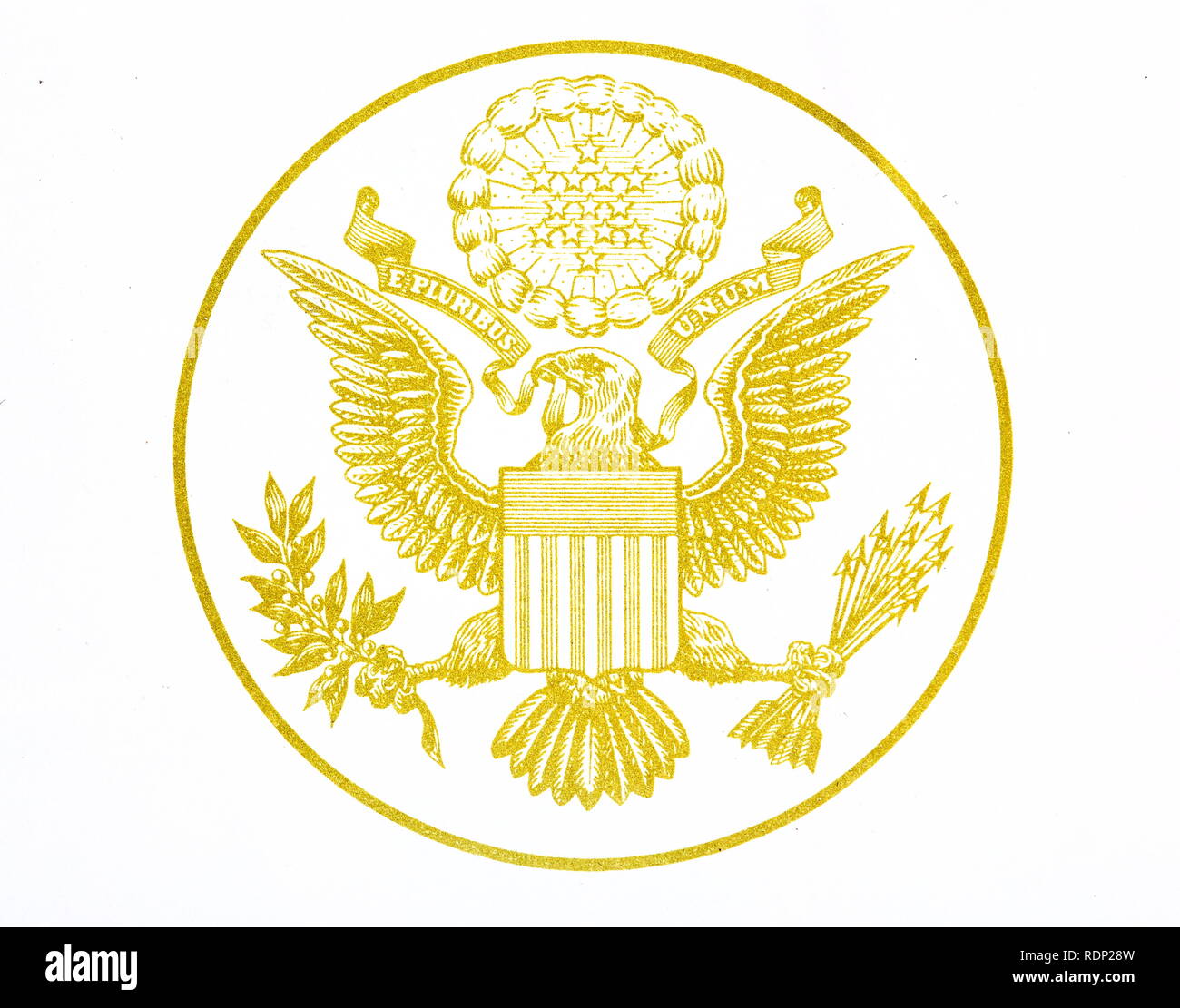 Ameland, Niederlande - 1 Okt 2018.: Weißkopfseeadler, US National Emblem. Der Weißkopfseeadler war Juni 20, 1782 als Wappen der Vereinigten Staaten von Amerika gewählt Stockfoto