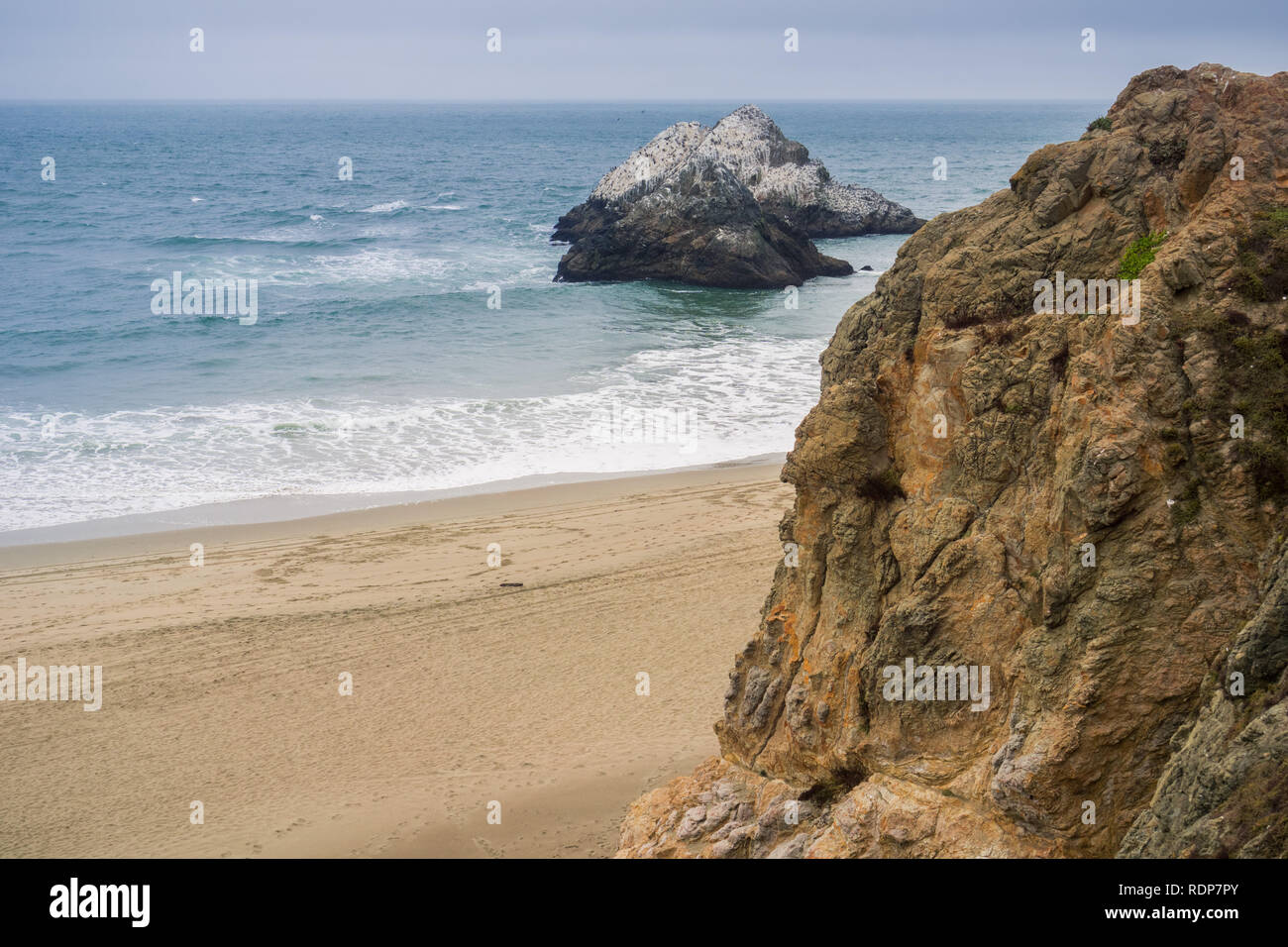 Küstenlandschaft, Lands End, San Francisco, Kalifornien Stockfoto