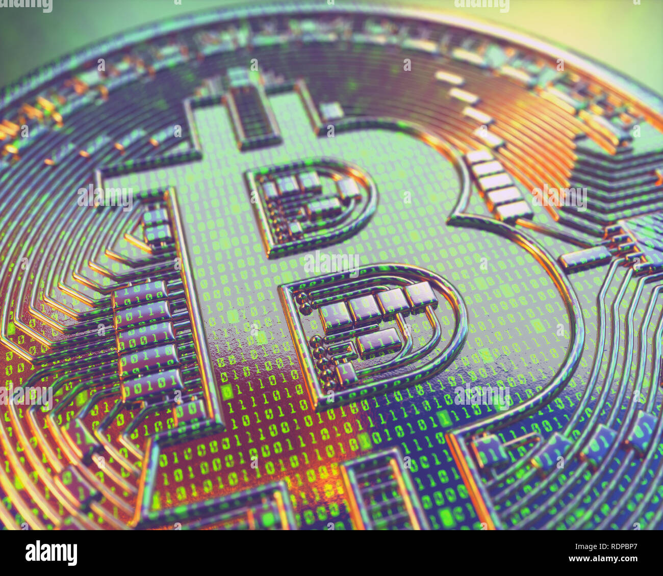 Bitcoin, Illustration. Stockfoto