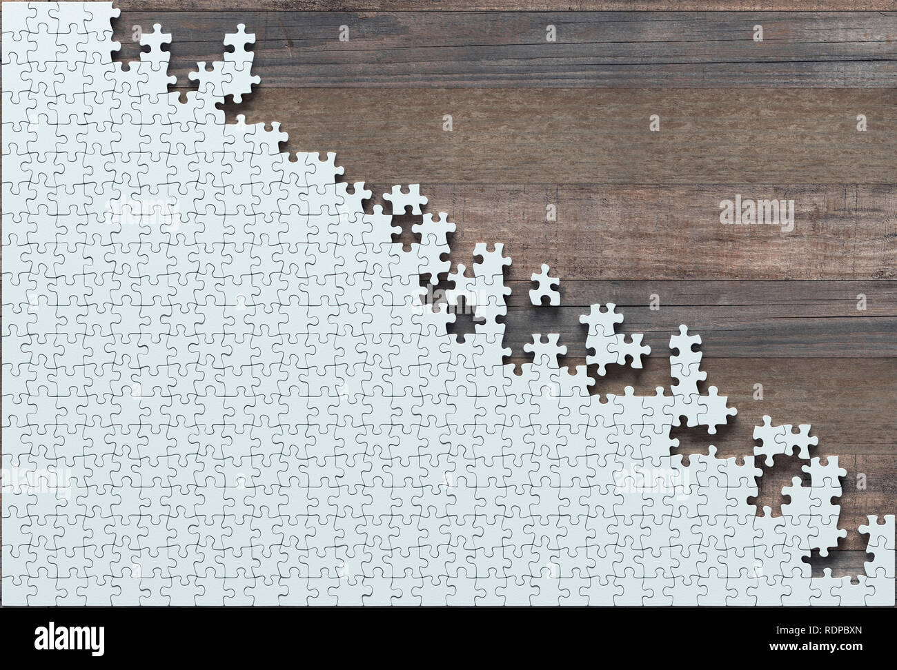 Unvollständige puzzle Stücke, Illustration. Stockfoto