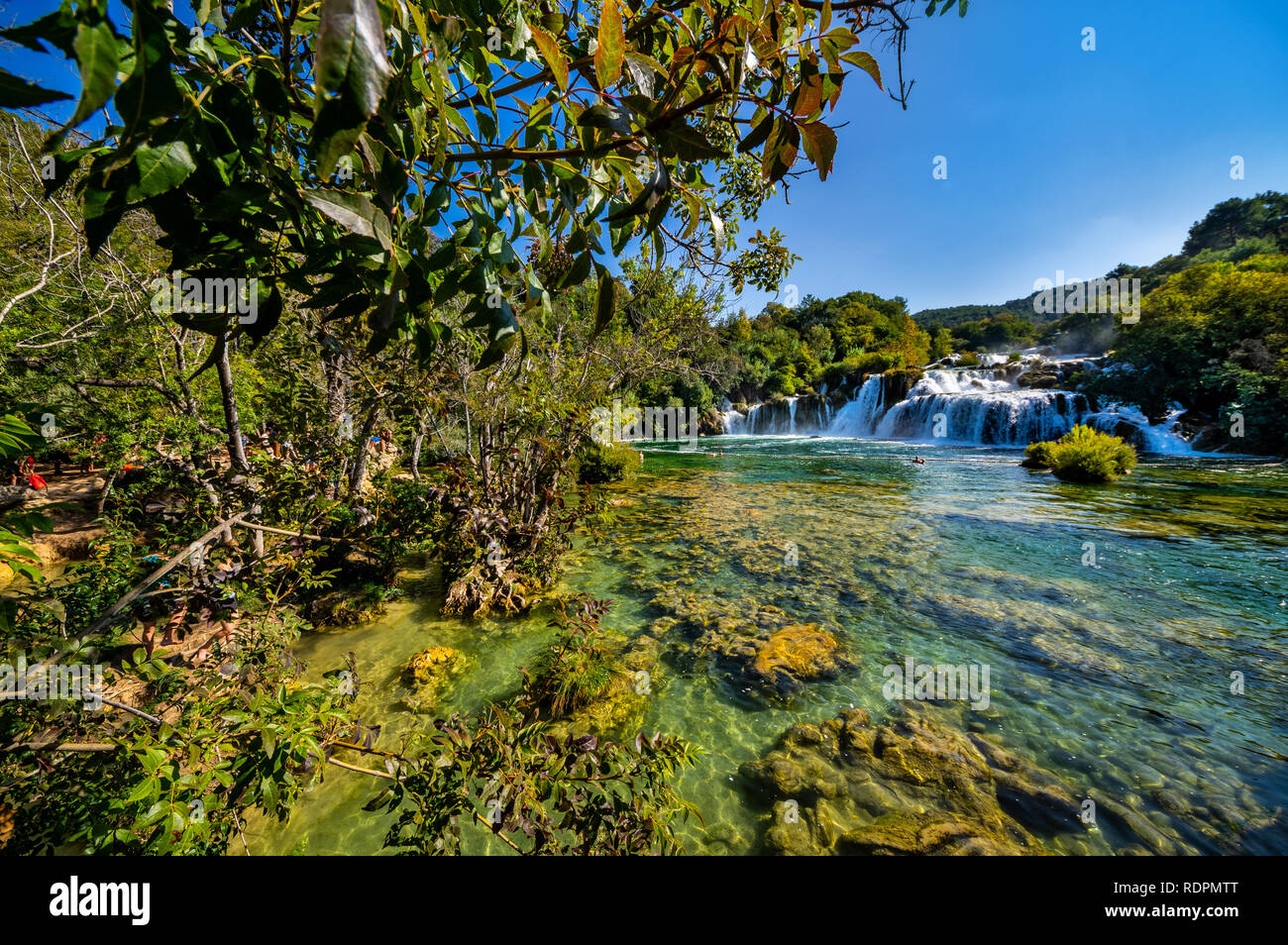 Krka, Nationalpark in Kroatien Stockfoto