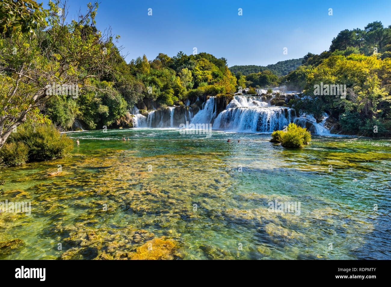 Krka, Nationalpark in Kroatien Stockfoto