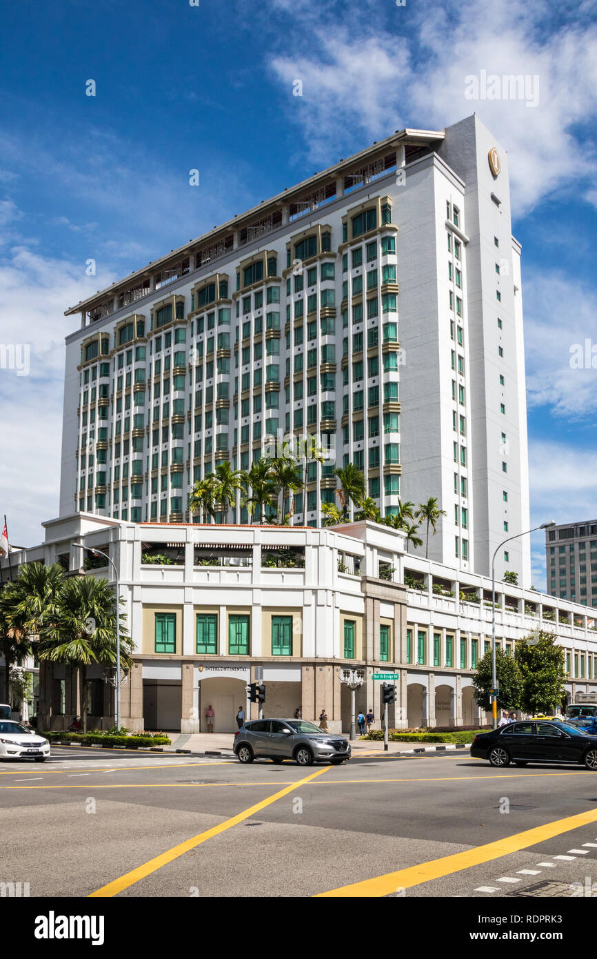 Singapur - 26. Dezember 2018: Das Hotel Intercontinental. Das Hotel befindet sich an der North Bridge Road. Stockfoto