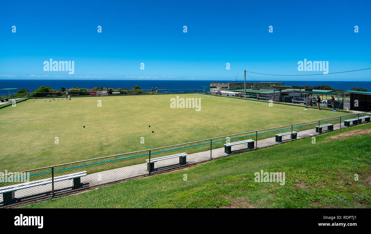 24. Dezember 2018, Clovelly Sydney Australien: Boccia bowling green in Clovelly bowling club in Sydney NSW Australien Stockfoto