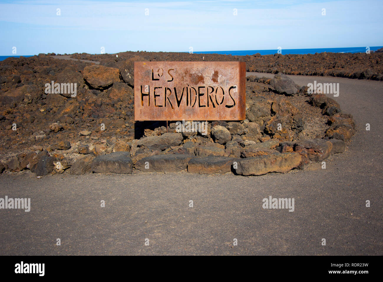 Los Hervideros auf Lanzarote, Spanien Stockfoto
