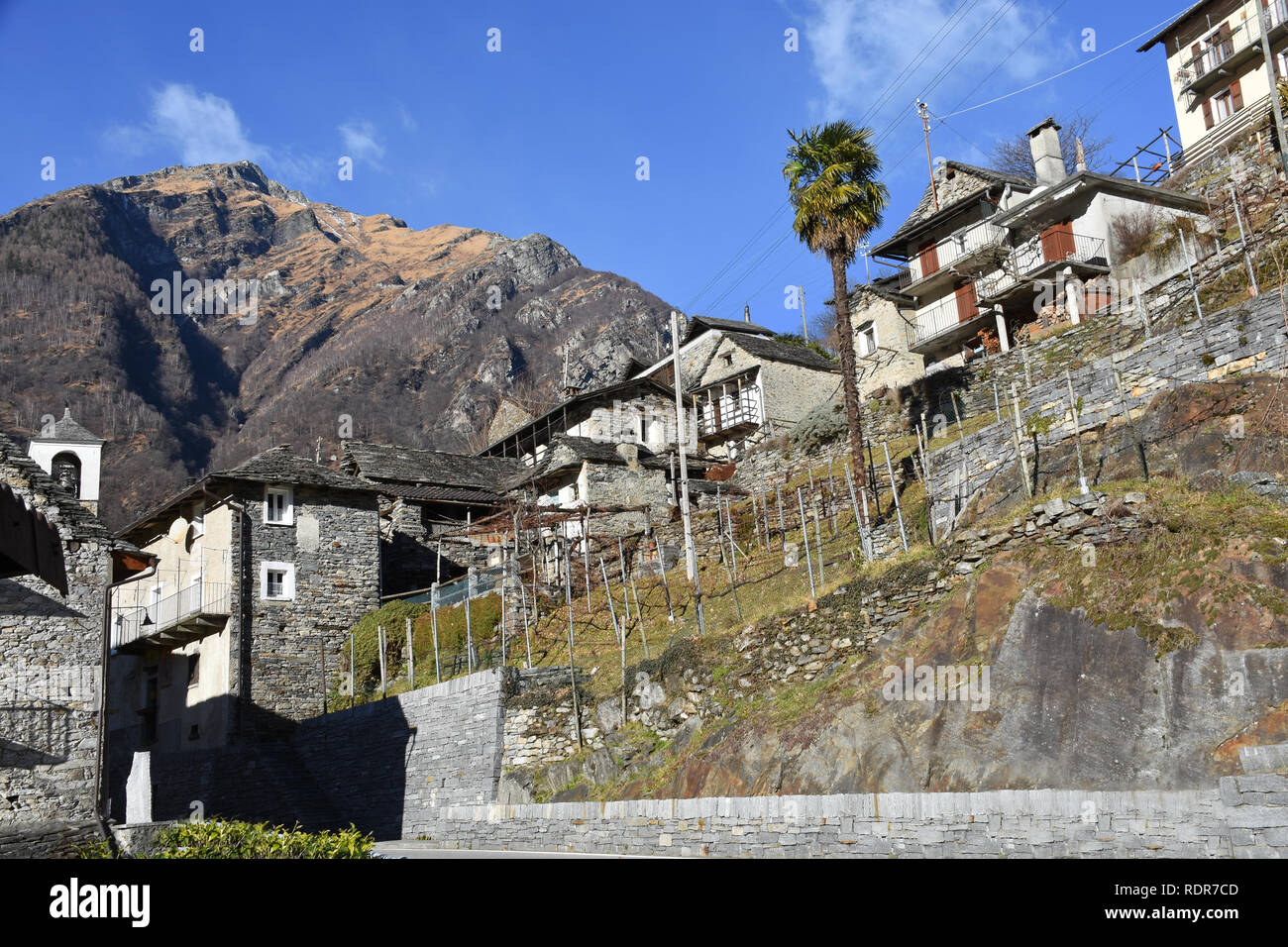 San Bartolomeo in Val Verzasca, Schweiz Stockfoto