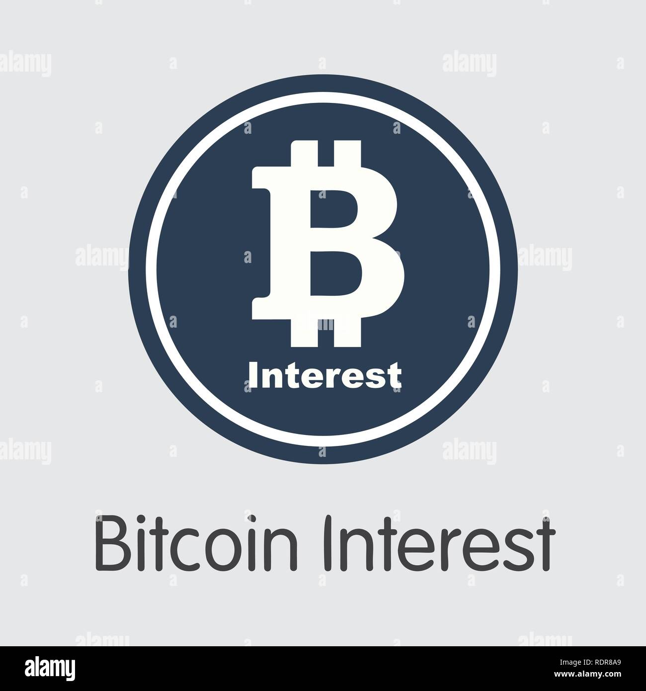 BCI-Bitcoin Interesse. Das Symbol der Münze oder Markt Emblem. Stock Vektor