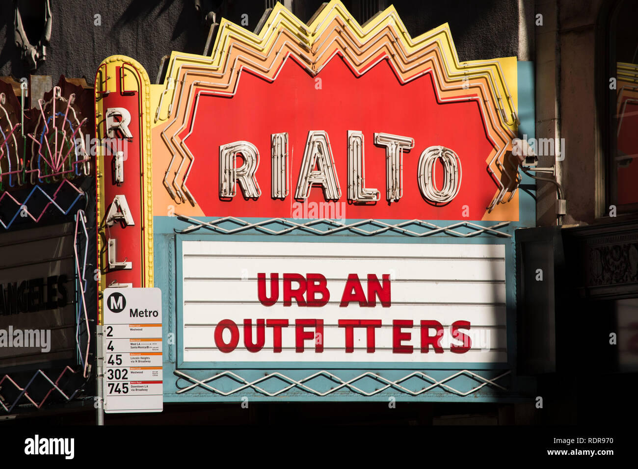 Rialto Theater Festzelt, Downtown Los Angeles, Kalifornien, USA  Stockfotografie - Alamy