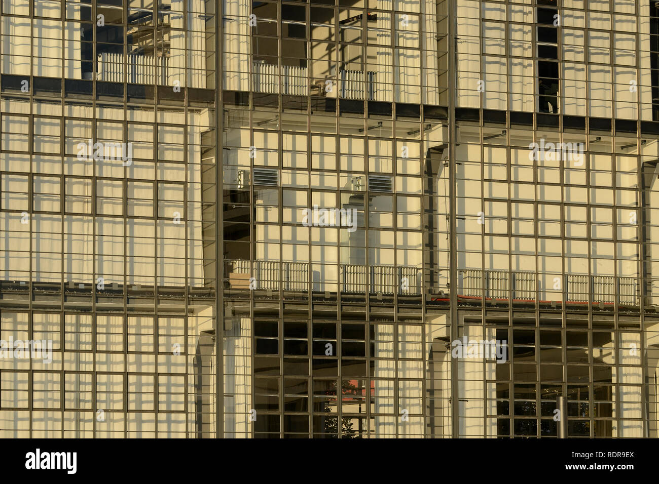Deutschland, Dessau - Rosslau, berühmten Bauhaus, erbaut 1925-1926 nach der Planung von Walter Gropius als Gebäude für das Bauhaus für Architektur, Kunst und Design Stockfoto