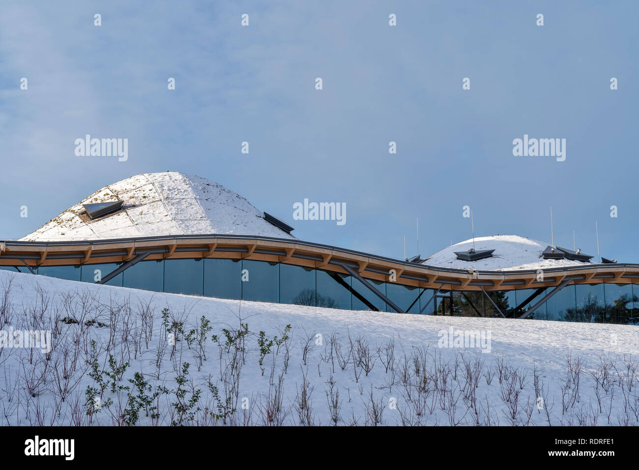 Macallan Distillery, Easter Elchies, Charlestown von Aberlour, Highlands, Schottland. 18. Jan 2019. UK Wetter: Nach einem starken Schneefall. Am 18. Januar 2018 fotografiert. Credit: JASPERIMAGE/Alamy leben Nachrichten Stockfoto