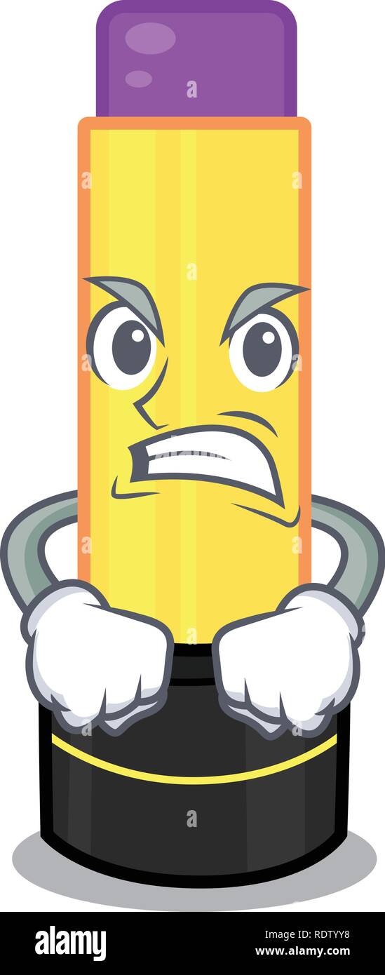 Wütend Lippenbalsam isoliert Export-module im Cartoon Stock Vektor