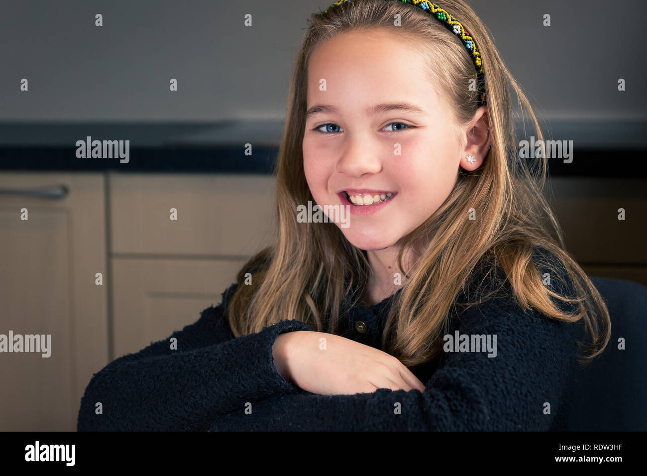 Porträt der 10 jährige blonde mädchen -Fotos und -Bildmaterial in hoher