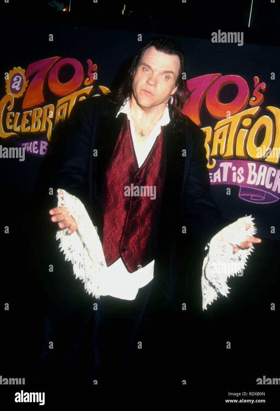 LOS ANGELES, Ca - 2. Oktober: Sänger Meat Loaf, aka Michael Lee Aday nimmt NBC taping von '70er Feier: Der Beat ist Zurück" am 2. Oktober 1993 im Wiltern Theater in Los Angeles, Kalifornien. Foto von Barry King/Alamy Stock Foto Stockfoto