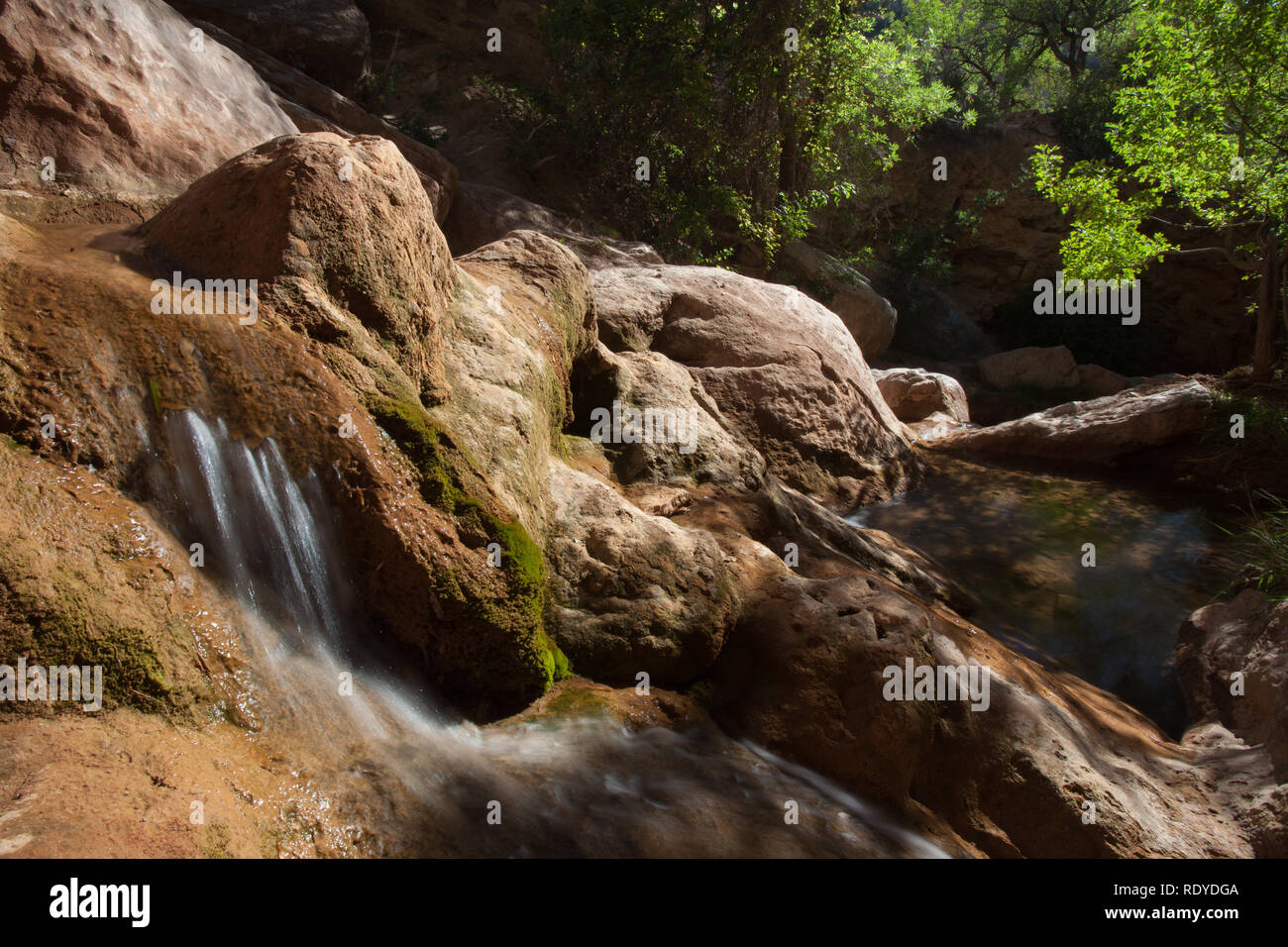 Wasserfall in Fresnal Canyon, Lincoln National Forest, Illinois Stockfoto