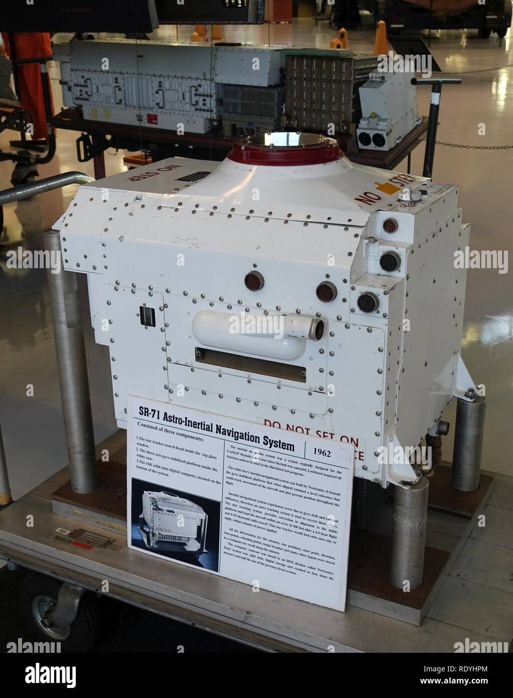 Astro-Inertial Navigationssystem, 1962 - Lockheed SR-71A Blackbird, 1966 - Evergreen Aviation & Space Stockfoto