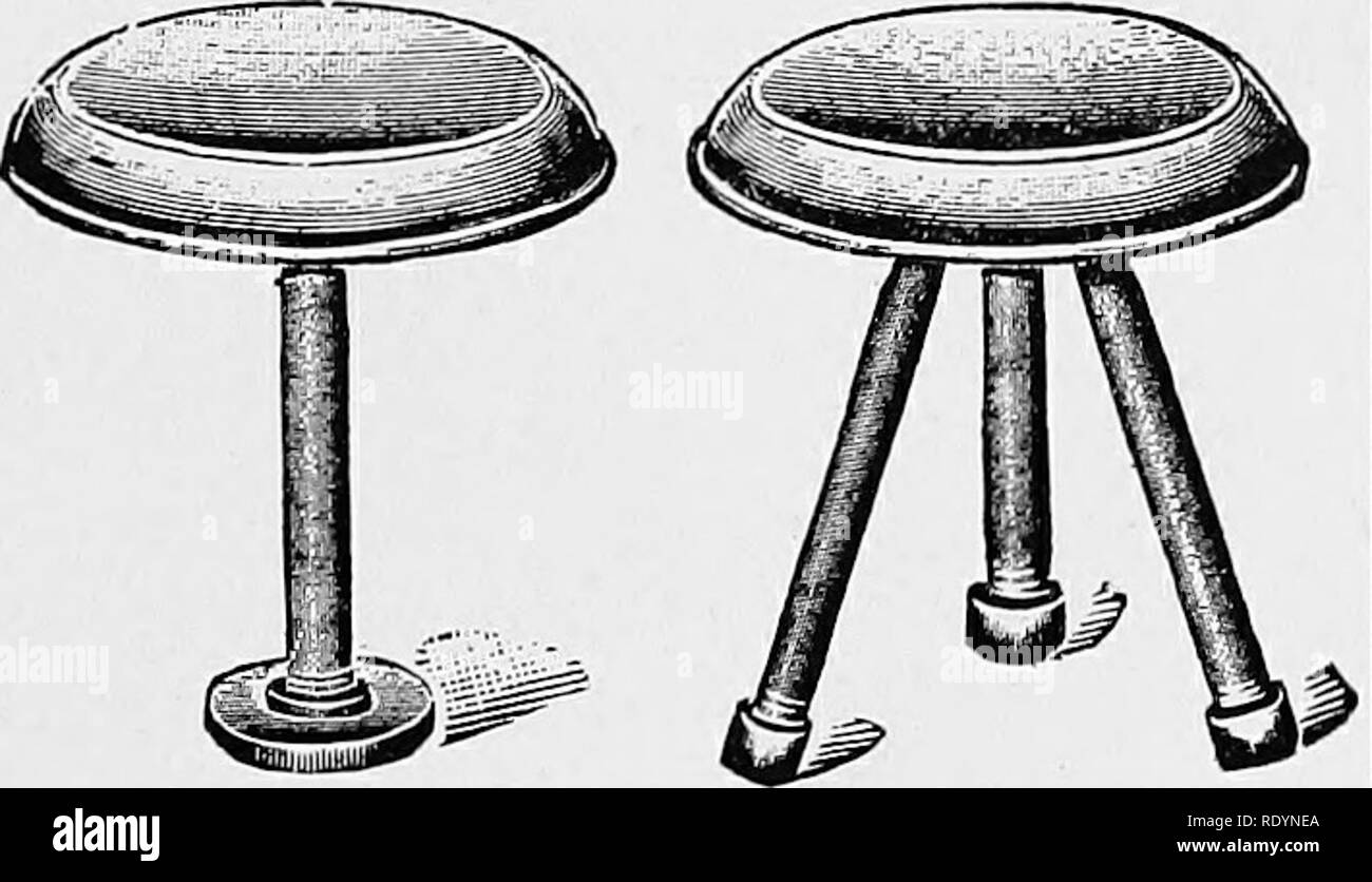 . Milch. Milch. Abb. 159.- Sanitär hygienischen Melken Hocker. Tiere wurden bekannt, Träger von Diphtherie und anderen ansteckenden Krankheiten sein und dürfen die Erreger dieser Krankheiten auf die Milch kommunizieren durch das Lecken die Kappen der exponierten Flaschen. Auch nach Flaschen gereinigt wurden und in der Molkerei sterilisiert Es ist möglich, die Gefahr einer Reinfektion durch Handling (Abbn. 153-158). Abb. 160.- Sanitär melken Hocker. Tatsache ist, dass der Keim der Milch in Flaschen in der Regel höher ist als in der Milch, wie es die Kühler verlässt, ob die Milch pasteurisiert wird oder nicht (Abbn. 159, 160). Contamin Stockfoto