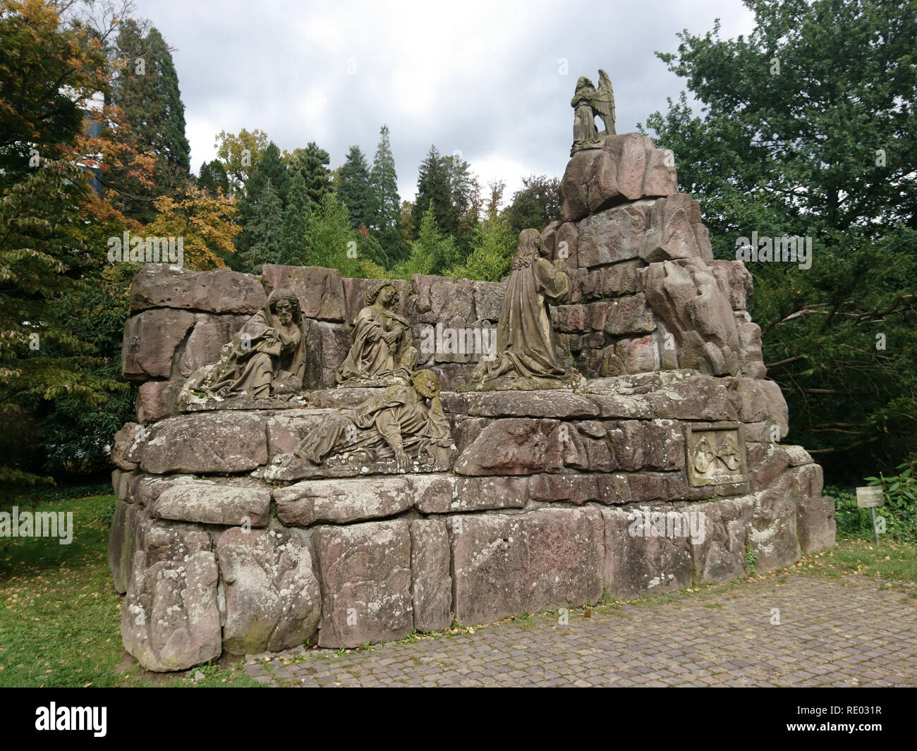 Steinmetzkunst in Baden-Baden. Stockfoto