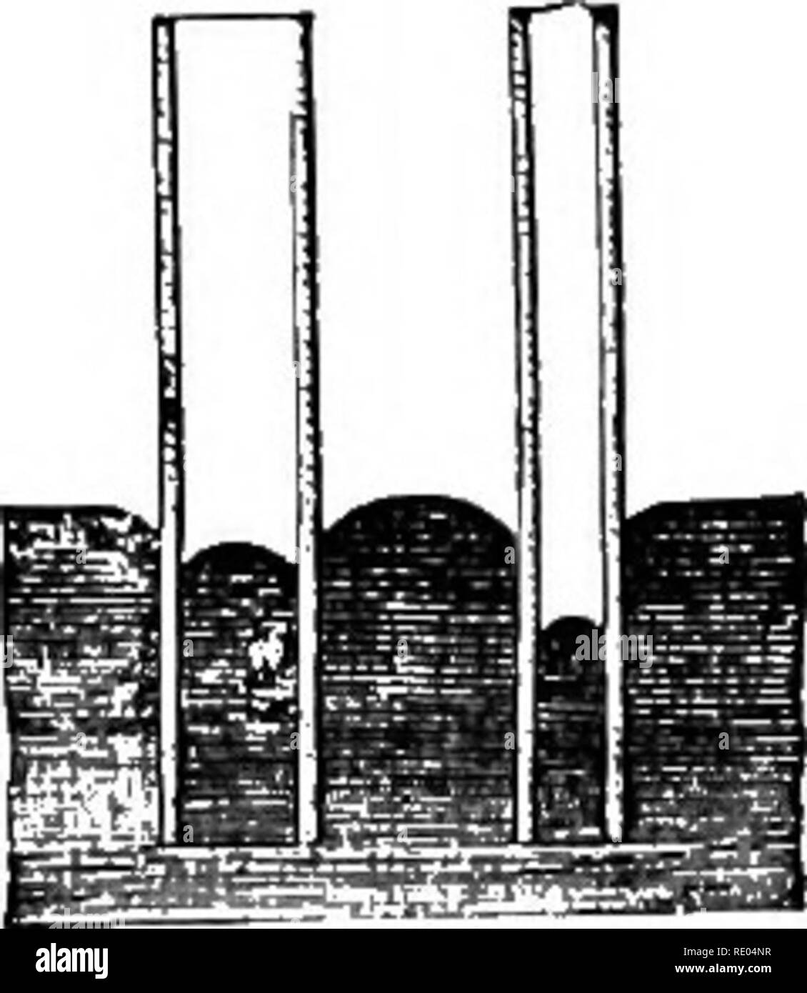 . Der Physiologie der Tiere; ein Lehrbuch für tierärztliche und medizinische Studenten und Praktiker. Physiologie, Vergleichende; Haustiere. Abb. 27. Abb. 28. Abb. 29. Abb. 30. Kapillare Phänomene. (Gemot.) hängt von der Art der festen und der flüssigen. Bestimmte Flüssigkeiten in der Lage ist, die Einhaltung oder Benetzung, werden bestimmte Feststoffe und andere nicht; und eine solide, auf die sich eine Flüssigkeit halten wird, inert sein, oder sogar zu einem anderen abstoßend. Diese Tatsachen sind auch von Bedeutung für die Erklärung der Kapillarität. 3. Kapillarität. - Wenn ein fester Körper ist in Kontakt mit einer Flüssigkeit mit der Phenom platziert Stockfoto