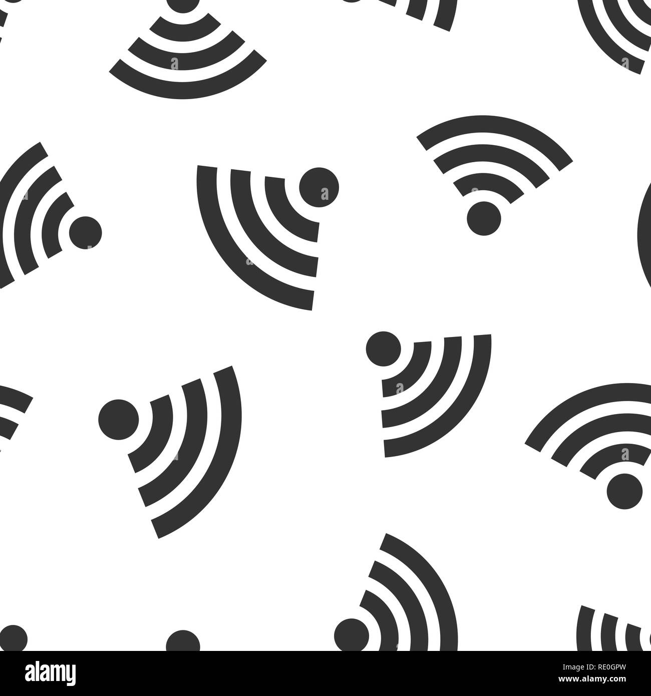 Wifi internet Zeichen Symbol nahtlose Muster Hintergrund. Wi-fi-Technologie Vector Illustration. Netzwerk Wi-Fi-Symbol Muster. Stock Vektor