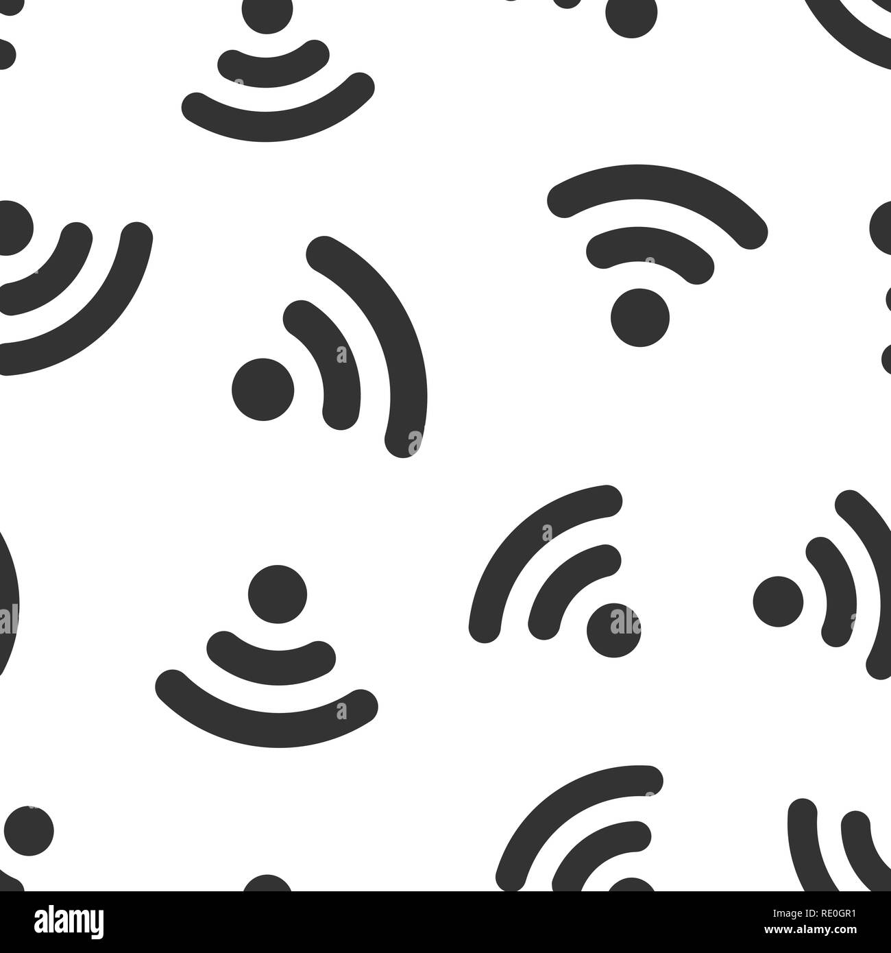 Wifi internet Zeichen Symbol nahtlose Muster Hintergrund. Wi-fi-Technologie Vector Illustration. Netzwerk Wi-Fi-Symbol Muster. Stock Vektor