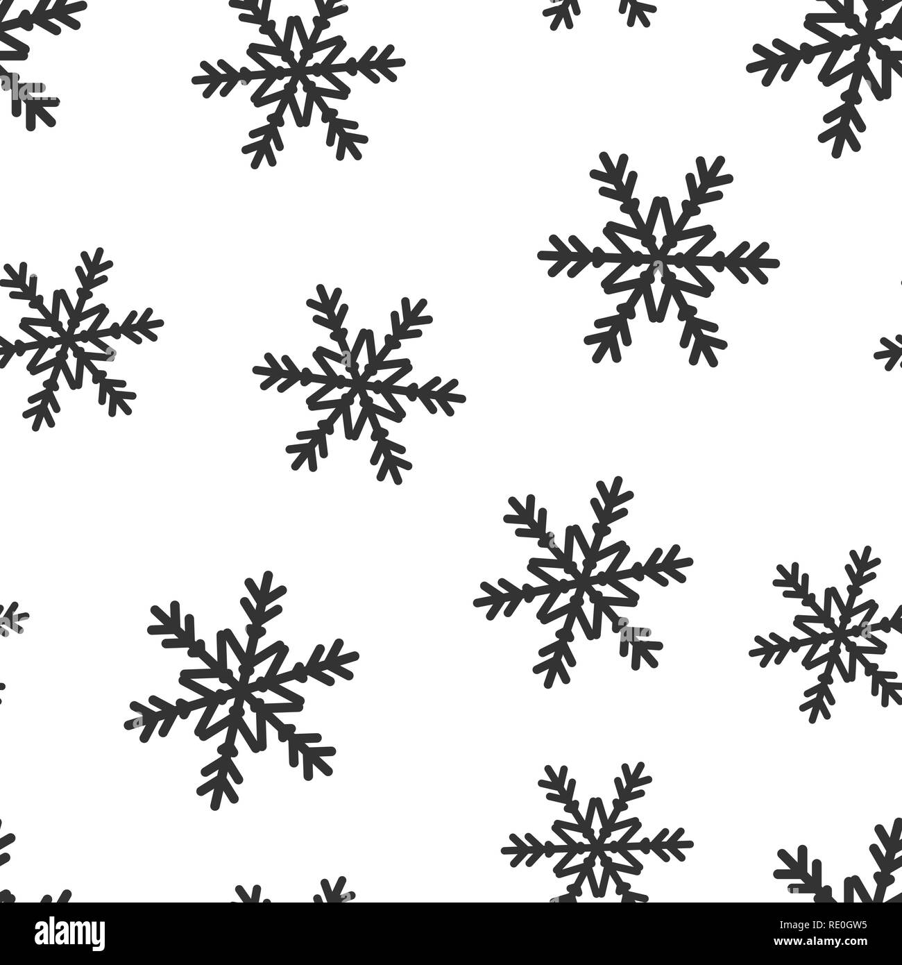 Snowflake icon nahtlose Muster Hintergrund. Schneeflocke winter Vector Illustration. Weihnachten Schneefall ornament Symbol Muster. Stock Vektor