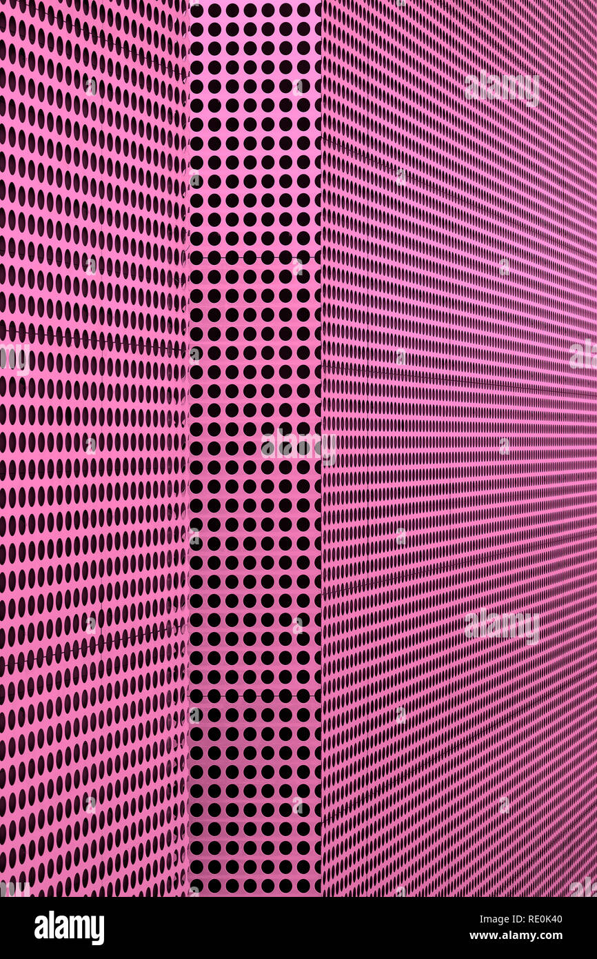 Zusammenfassung von schwarzen Punkten auf metallischen Oberfläche der Decke außerhalb des Tampa Museum für Kunst in Tampa, Florida Stockfoto