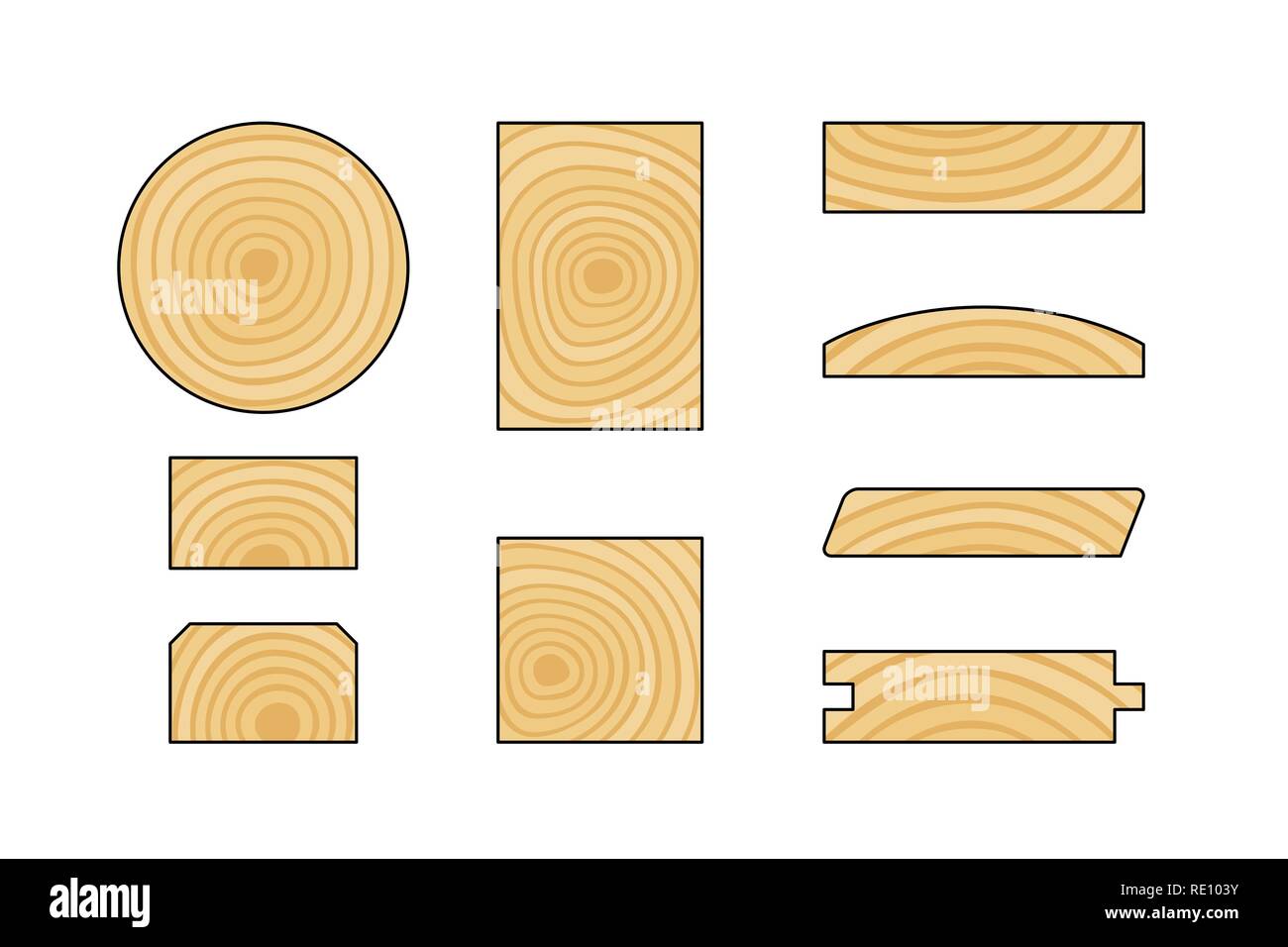 Holzdetails Stock Vektor