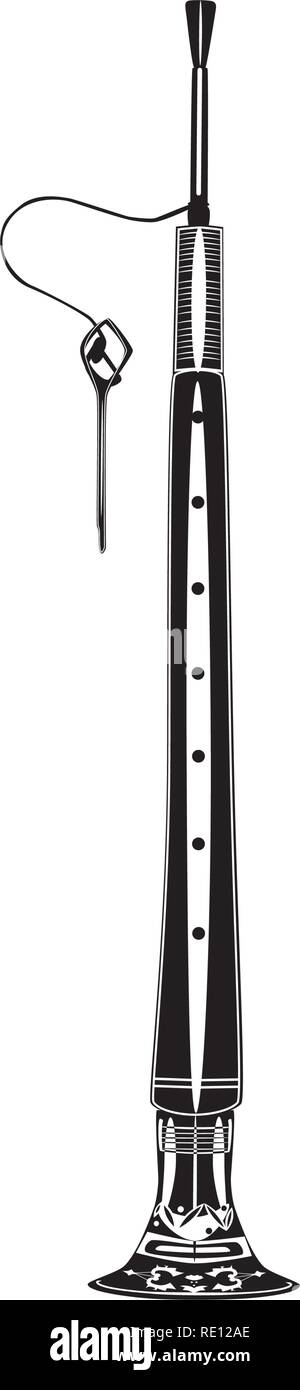 Vector Abbildung: Traditionelle indische shehnai Stock Vektor