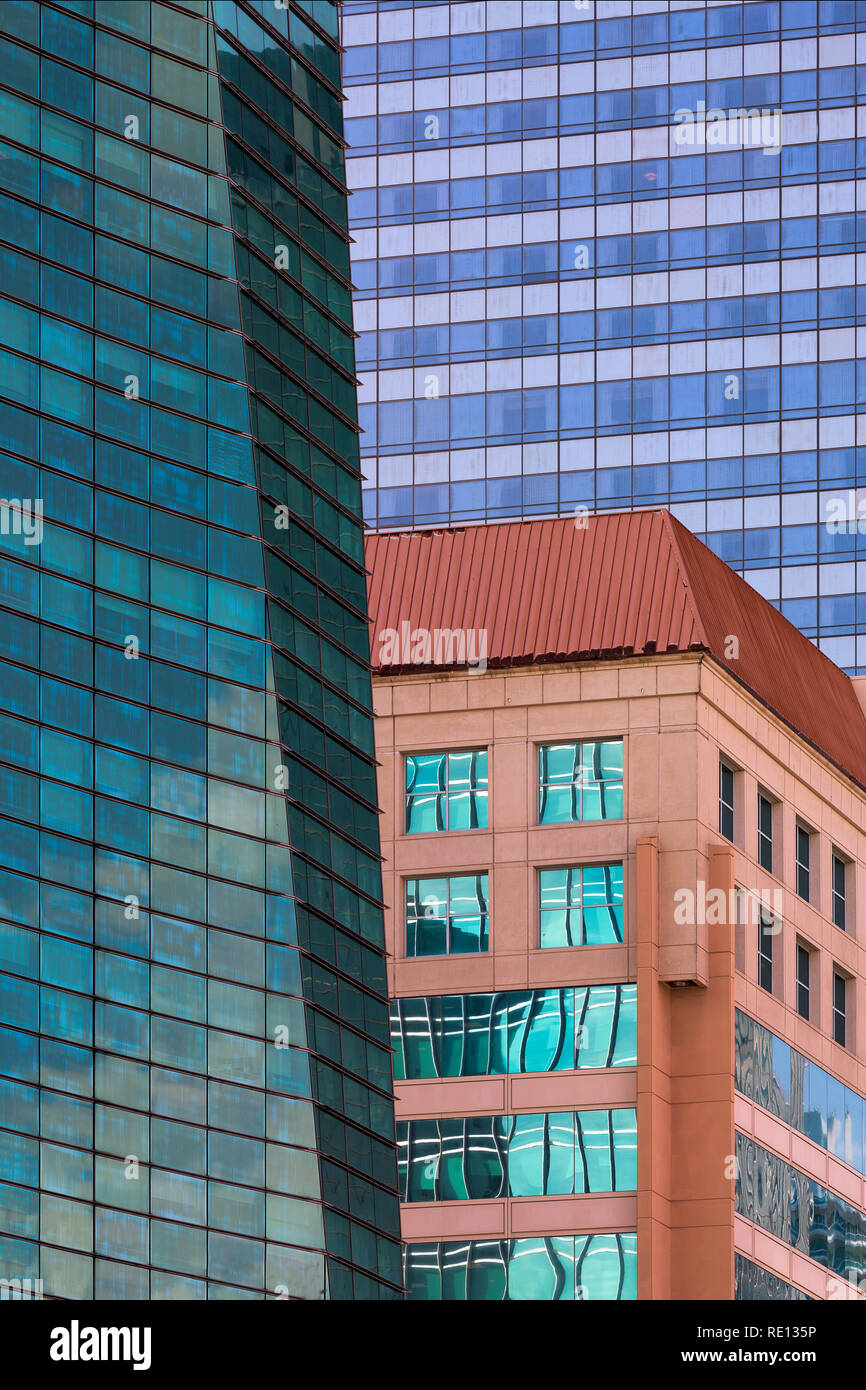 Architektonische abstract an der Brickell Avenue in Downtown Miami, Florida Stockfoto