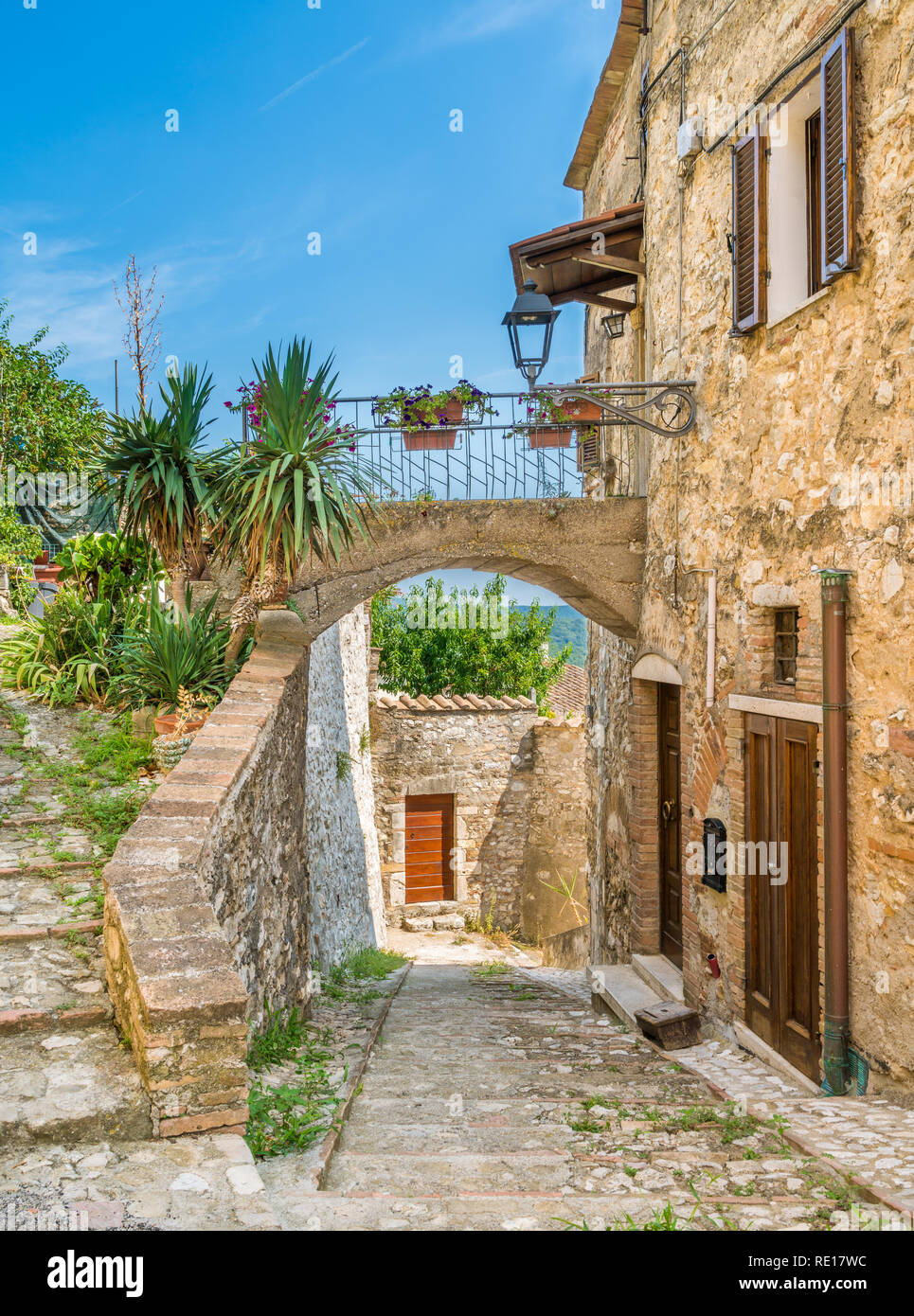 Amelia, alte und schöne Stadt in der Provinz Terni, Umbrien, Italien. Stockfoto