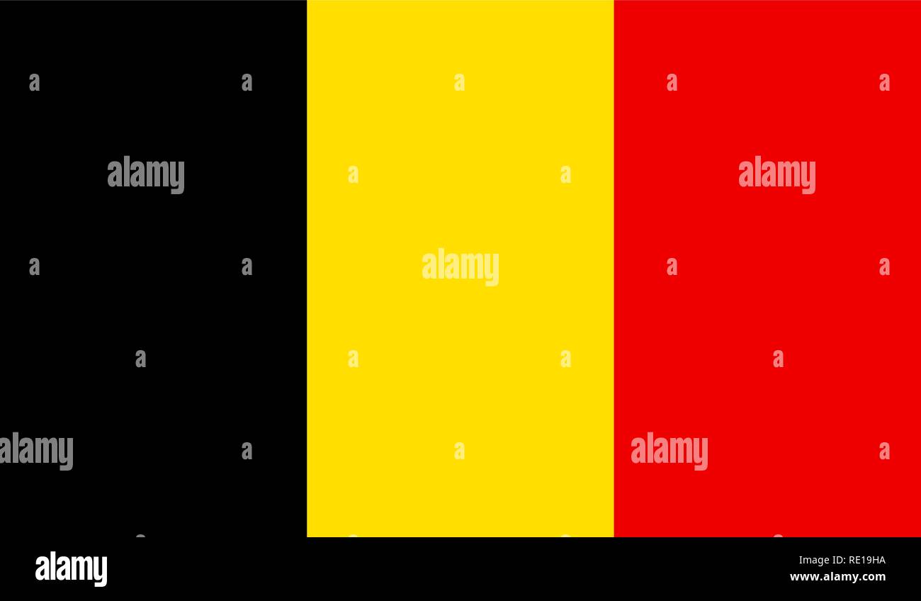 Belgien-Flagge Stock Vektor