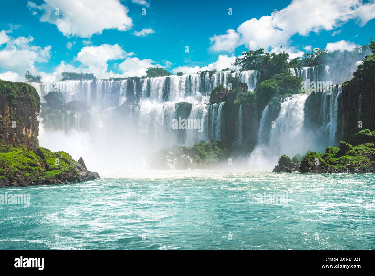 Die Iguazu Wasserfälle in Brasilien Stockfoto